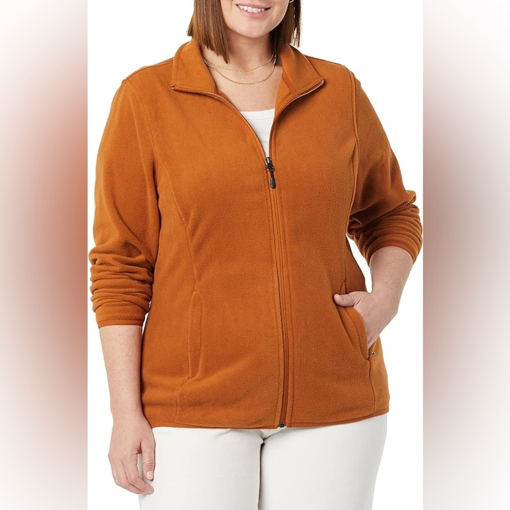 NWT XXL Amazon Essentials Women's Classic-Fit Full-Zip Polar Soft Fleece Jacket